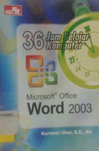 Image of 36 jam belajar komputer microsoft office word 2003