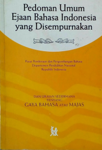 Image of PEDOMAN UMUM EJAAN BAHASA INDONESIA YANG DISEMPURNAKAN