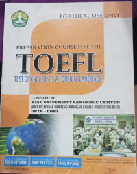 Image of PREPARATION FOR THE TOEFL UP 2 B