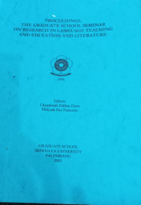 Image of PROCEEDINGS THE GRADUATE SCOOL SEMINAR ON  EUCATIN AND LITERATURE
