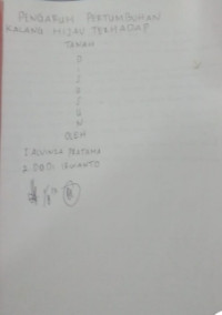 Image of Pengaruh pertumbuhan kacang hijau terhadap tanah