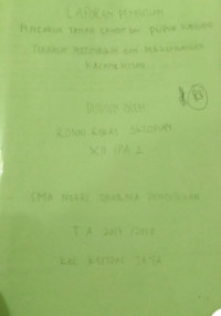 Image of Laporan penelitian: pengaruh Tanah gambut dan pupuk kandang terhadap perubahan dan perkembangan kacang hijau