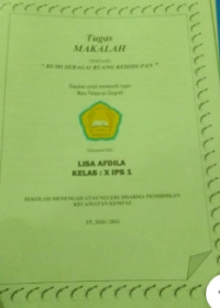 Image of Tugas Makalah ; BUMI SEBAGAI RUANG KEHIDUPAN