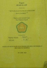 Image of KETAHANAN PANGAN ,INDISTRI DAN ENERGI