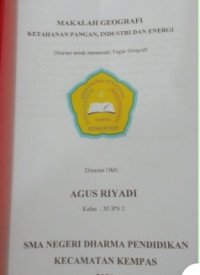 Image of KETAHANAN PANGAN ,INDISTRI DAN ENERGI