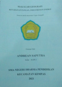 Image of KETAHANAN PANGAN ,INDISTRI DAN ENERGI