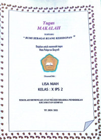 Image of Tugas Makalah ; BUMI SEBAGAI RUANG KEHIDUPAN
