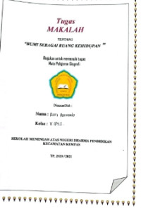 Image of Tugas Makalah ; BUMI SEBAGAI RUANG KEHIDUPAN