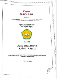Image of Tugas Makalah ; BUMI SEBAGAI RUANG KEHIDUPAN
