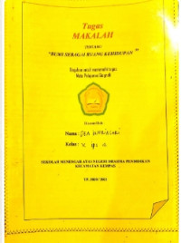 Image of Tugas Makalah ; BUMI SEBAGAI RUANG KEHIDUPAN