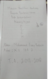 Image of Makalah penelitian tentang pengaruh pemberian urine pada pertumbuhan kacang hijau