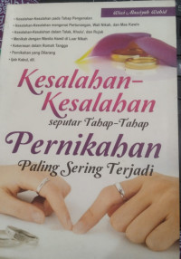 Image of Kesalahan-Kesalahan Seputar tahap-tahap Pernikahan Paling Sering Terjadi