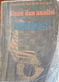 Image of DISEN DAN ANALISI EKPERIMEN