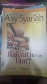 Image of Majalah Asy Syariah-mengapa rakyat harus taat?