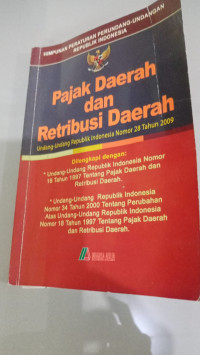 Image of Pajak Daerah dan Retribusi Derah UU RI Nomor 28 Tahun 2009
