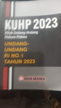 Image of KUHP 2023 KITAB UNDANG - UNDANG HUKUM PIDANA