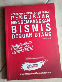 Image of Kesalahan-Kesalahan Fatal Pengusaha Mengembangkan Bisnis dengan Utang