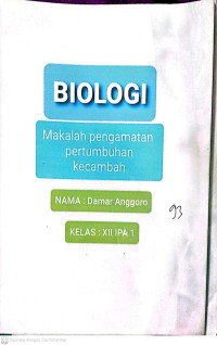 Image of MAKALAH PENGAMATAN PERTUMBUHAN KECAMBAH