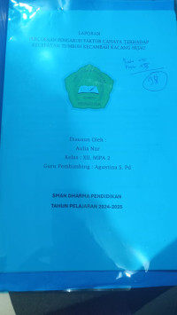 Image of Pengaruh Faktor cahaya Kecepatan Tumbuh Kecambah Kacang Hijau