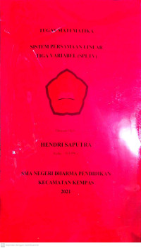 Image of SISTEM PERSAMAAN LINEAR TIGA VARIABEL (SPLTV)