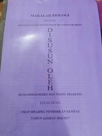 Image of BIOTEKNOLOGI PENELITIAN FERMENTASI ROTI