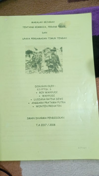 Image of Makalah Sejarah Tentang Kamboja, Perang Teluk, dan Upaya perdamaian Timur Tengah