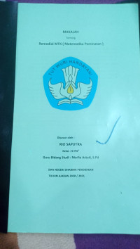 Image of Makalah Tentang Remedial Matematika Peminatan