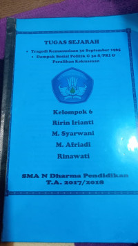Image of Tugas Sejarah: Tragedi kemanusian30 September 1965