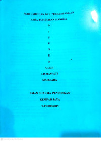 Image of PERTUMBUHAN DAN PERKEMBANGAN PADA TUMBUHAN MANGGA