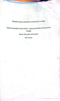 Image of MAKALAH LAPORAN PENELITIAN TENTANG BUAH MANGGA