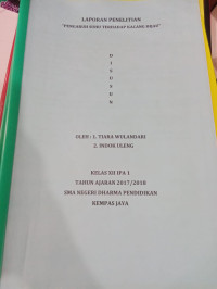 Image of LAPORAN PENELITIAN/ PENGARUH SUHU TERHADAP KACANG HIJAU