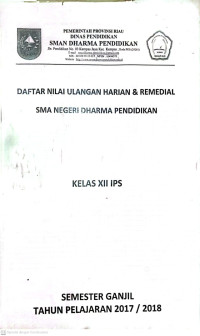 Image of daftar nilai ulangan harian dan remedial SMAN dharma pendidikan kelas XII IPS