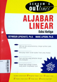 Image of SCHAUM'S OUT LINES ALJABAR LINEAR EDISI KETIGA